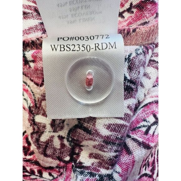 Faherty Women’s Pacifica Linen Blend Wrap Skirt Size Small Floral Rose Dessert - Picture 11 of 11